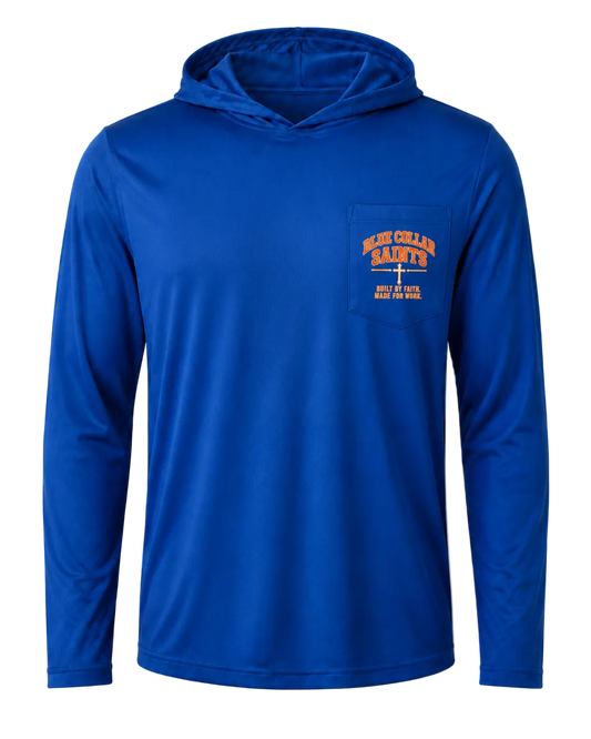 Blue Collar Saints Kingdom Builder Hooded Work Shirt