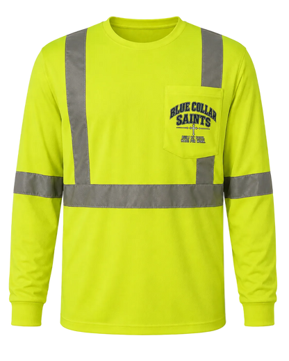 Blue Collar Saints Kingdom Builder Hi-Vis Long Sleeve